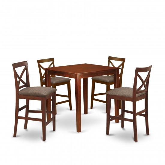 5 Pc Counter Height Dining Set-Gathering Table And 4 Counter Height Chairs