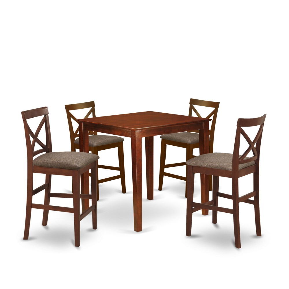 5 Pc Counter Height Dining Set-Gathering Table And 4 Counter Height Chairs