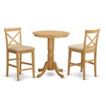 3 Pc Counter Height Dining Set, Counter Height Table, 2 Counter Height Chairs.