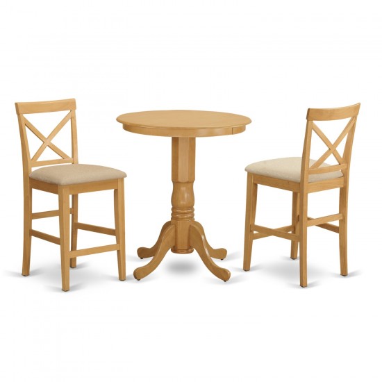 3 Pc Counter Height Dining Set, Counter Height Table, 2 Counter Height Chairs.