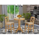 3 Pc Counter Height Dining Set, Counter Height Table, 2 Counter Height Chairs.