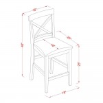 3 Pc Counter Height Dining Set, Counter Height Table, 2 Counter Height Chairs.