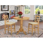 3 Pc Counter Height Set-Pub Table And 2 Dining Chairs