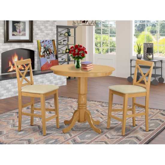 3 Pc Counter Height Set-Pub Table And 2 Dining Chairs