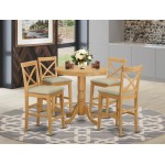 Japb5-Oak-C 5 Pc Dining Counter Height Set-Pub Table And 4 Counter Height Stool
