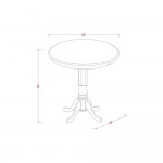 Japb5-Oak-C 5 Pc Dining Counter Height Set-Pub Table And 4 Counter Height Stool