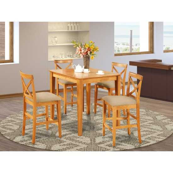 5 Pc Counter Height Table-Counter Height Table And 4 Kitchen Counter Chairs