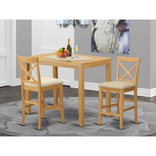 3 Pc Counter Height Dining Set-Pub Table And 2 Counter Height Dining Chair