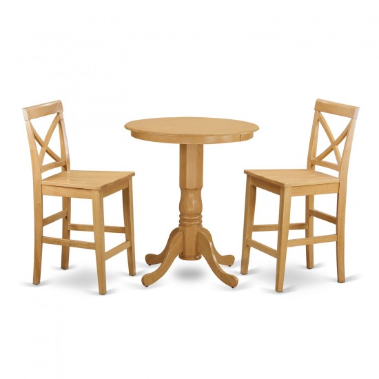 3 Pc Counter Height Set-Pub Table And 2 Dinette Chairs