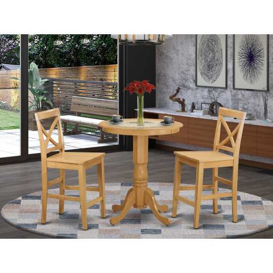 3 Pc Counter Height Set-Pub Table And 2 Dinette Chairs