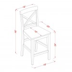 3 Pc Counter Height Set-Pub Table And 2 Dinette Chairs