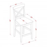 3 Pc Counter Height Table-Pub Table And 2 Counter Height Chairs