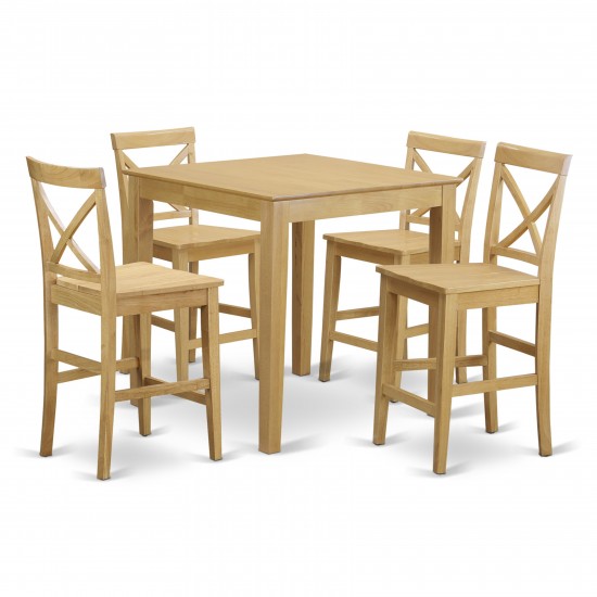 5 Pc Counter Height Table-Gathering Table And 4 Stools