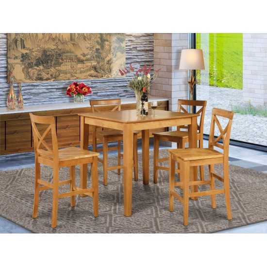 5 Pc Counter Height Table-Gathering Table And 4 Stools