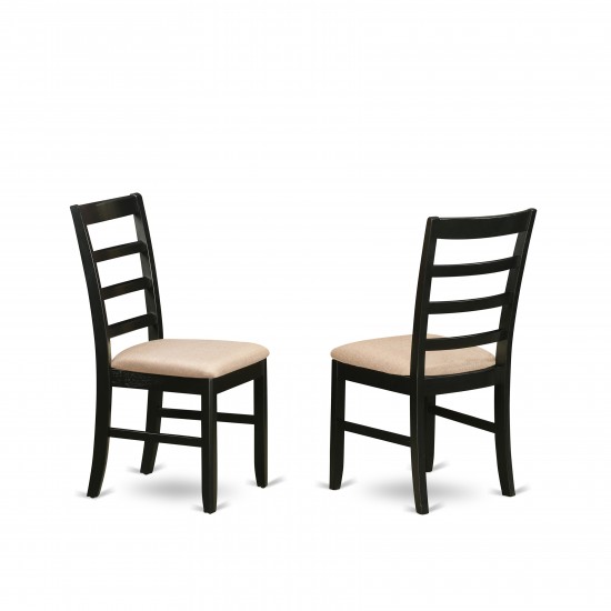 3 Pc Dining Room Set-Dining Table And 2 Dining Chairs, Black