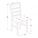 Dlpf3-Bch-W 3 Pc Kitchen Table Set-Dining Table And 2 Wooden Kitchen Chairs