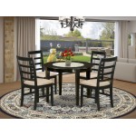 5 Pc Small Kitchen Table Set-Round Kitchen Table And 4 Dining Chairs