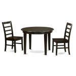 3 Pc Small Kitchen Table And Chairs Set-Table And 2 Wood Dining Chairs