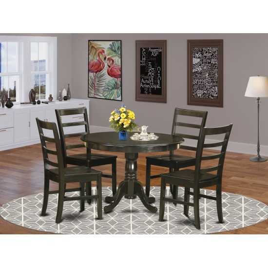 5 Pc Small Kitchen Table Set-Kitchen Table And 4 Dinette Chairs