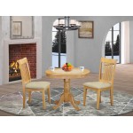 3 Pc Kitchen Table Set With A Dining Table And 2 Kitchen Chairs In Oak