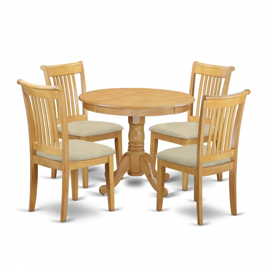 3 Pc Kitchen Table Set With A Dining Table And 2 Kitchen Chairs In Oak