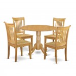 5 Pc Dublin Kitchen Table Set-Dining Table And 4 Wood Kitchen Chairs