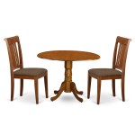 3 Pc Small Kitchen Table And Chairs Set-Breakfast Nook Plus 2 Dinette Chairs