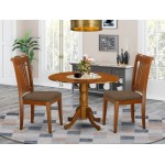 3 Pc Small Kitchen Table And Chairs Set-Breakfast Nook Plus 2 Dinette Chairs