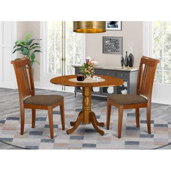 3 Pc Small Kitchen Table And Chairs Set-Breakfast Nook Plus 2 Dinette Chairs