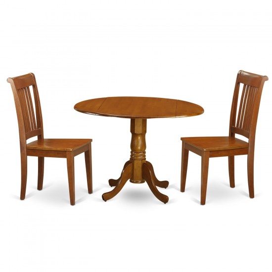 3 Pc-Round Kitchen Table-Plus 2 Kitchen Chairs