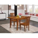 3 Pcmilan With Leaf And 2 Hard Wood Kitchen Chairs In Saddle Brown