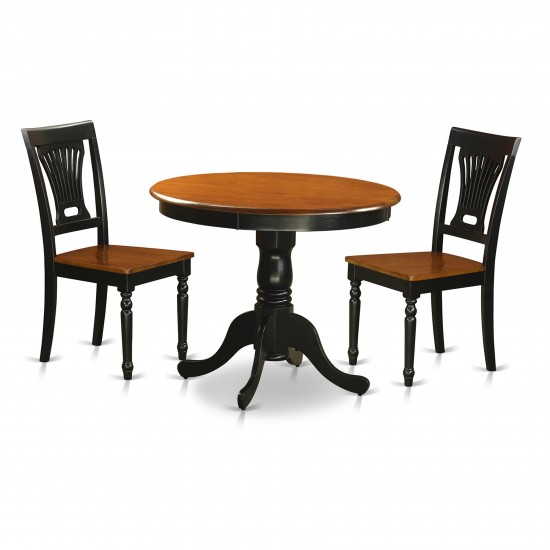 Dining Set - 3 Pcs With 2 Wooden Chairs