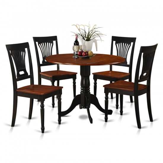 5 Pc Small Kitchen Table And Chairs Set-Table And 4 Dinette Chairs