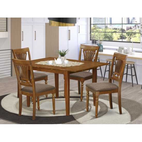 5 Pc Small Kitchen Table Set-Small Dining Tables And 4 Kitchen Chairs