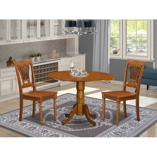 3 Pc Small Kitchen Table Set-Kitchen Dining Nook Plus 2 Dining Chairs