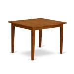 3 Pc Milan Kitchen Table Featuring Leaf, 2 Wood Dinette Chairs In Saddle Brown .