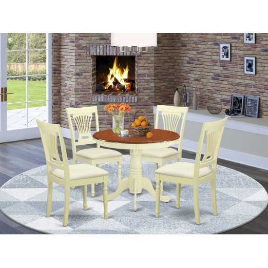 5 Pc Kitchen Table Set-Small Kitchen Table And 4 Chairs For Dining Room