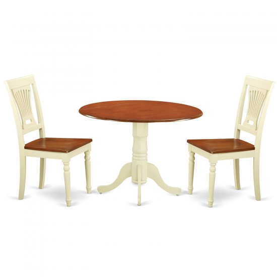 3 Pc Small Dining Set-Dining Table And 2 Kitchen Chairs