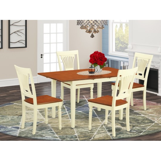 5 Pc Kitchen Dinette Set - Dinette Table And 4 Dinette Chairs