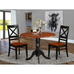 Dlqu3-Bch-W 3 Pc Kitchen Table Set-Dining Table And 2 Wooden Kitchen Chairs