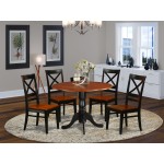 Dlqu5-Bch-W 5 Pc Kitchen Table Set-Dining Table And 4 Wooden Kitchen Chairs