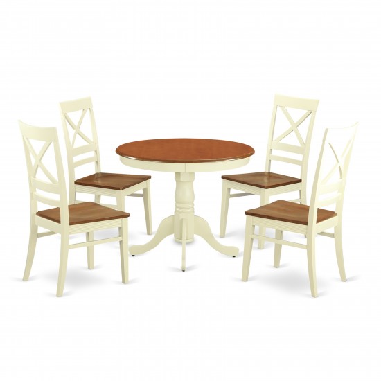 5 Pc Table Set For 4-Kitchen Dinette Table And 4 Kitchen Chairs