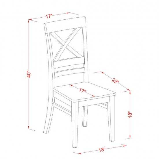 5 Pc Small Kitchen Table Set - Kitchen Table And 4 Dinette Chairs