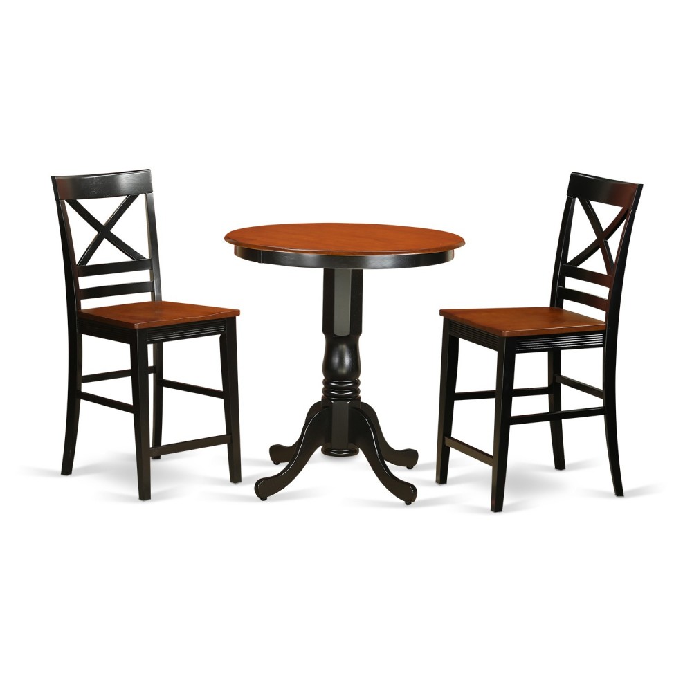 3 Pc Counter Height Table, Chair Set - Dining Table, 2 Counter Height Stool.