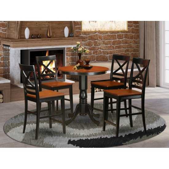 5 Pc Counter Height Pub Set, Counter Height Table, 4 Counter Height Dining Chair.