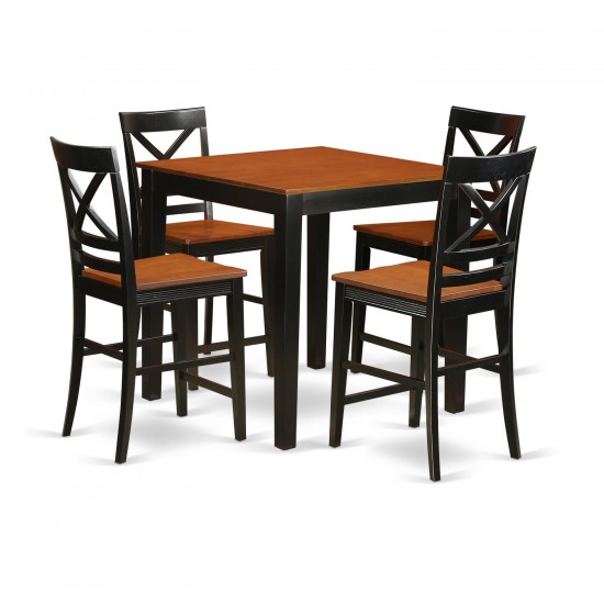 5 Pcpub Table Set-Pub Table And 4 Counter Height Chairs