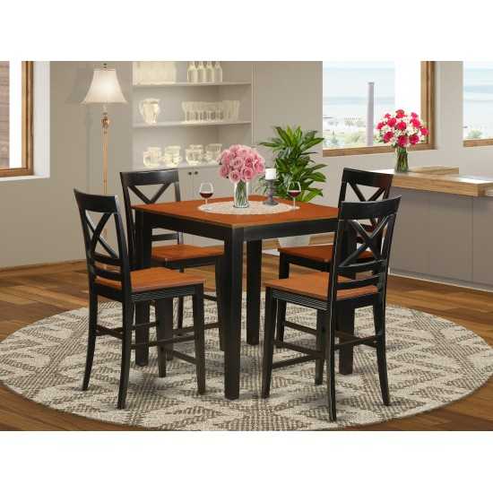 5 Pcpub Table Set-Pub Table And 4 Counter Height Chairs