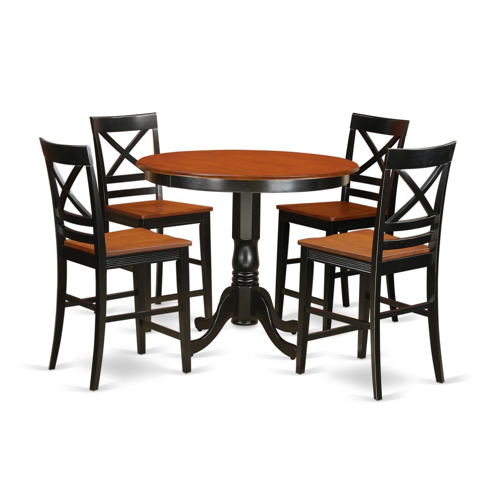 3 Pc Counter Height Dining Set - Small Kitchen Table And 2 Bar Stools, Backs 3 Pc Counter Height Dining Set - Small Kitchen Table And 2 Bar Stools, Backs
