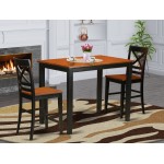 3 Pc Counter Height Pub Set - High Table And 2 Counter Height Dining Chair