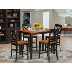 5 Pc Counter Height Dining Room Set-Pub Dining Table And 4 Dining Chairs